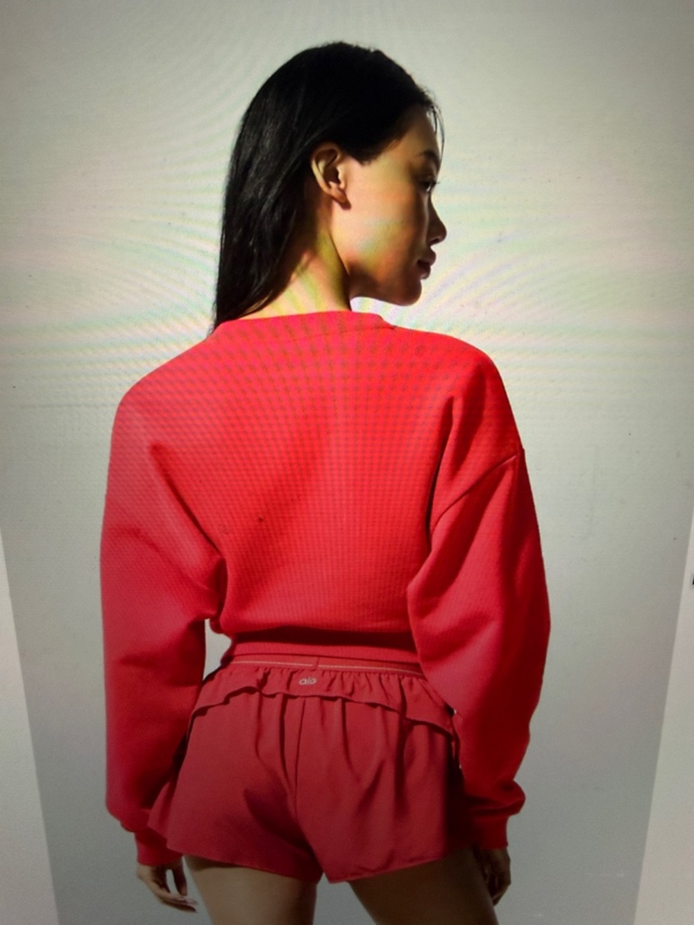 Alo Yoga Candy Red Logo Sweatshirt - Picture 8 of 8